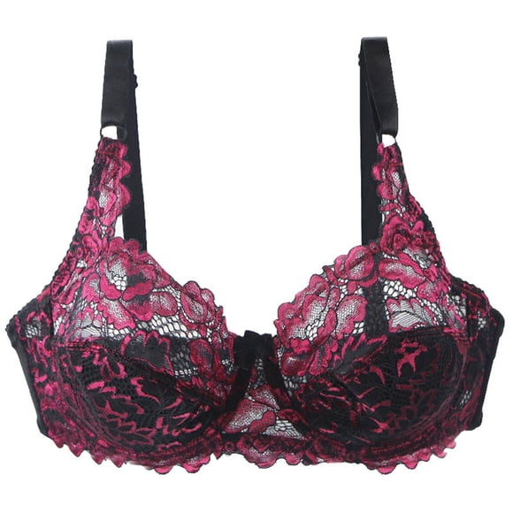 TopLLC Soutiens-Gorge pour Femmes Soutiens-Gorge de Tous les Jours Soutien-Gorge en Dentelle pour Femme avec Armature Couleur Unie à Double Boutonnage Rehausseur