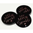 thumbnail image 3 of Inkdotpot Pack Of 100 Let Love Sparkle Wedding Favor Paper Tags Craft Real Rose Gold Foil Hang Tags, 3 of 6