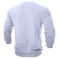 thumbnail image 4 of vdgthytj Plush Sweatshirt for Men Fall Comfy Warm Long Sleeve Crewneck Pullover Thick Padded Solid Color Tops, 4 of 7