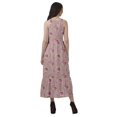 thumbnail image 4 of Moomaya Robe Imprimée Femme Fête Mariage Tenue de Fête Col Licou Robe Maxi en Rayonne, 4 of 4