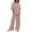 Rose, variante sur Cuhas.CA Ensembles d'Été pour Femmes Été Coton Lin Ensemble 2 Pcs pour Femmes Ample Décontracté T-Shirts à Manches Courtes Haut et Pantalon Long Survêtement Survêtements pour Femmes, G