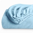 thumbnail image 2 of Bare Home Cozy Fleece Fitted Sheet - Extra Plush Polar Fleece - Deep Pocket Bed Sheet - Full, Light Blue, 2 of 5