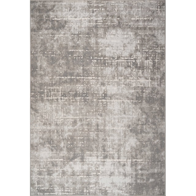 LaDole Rugs Grey Ivory Textured Modern Rustic Area Rug | Large Carpet For Living Room, Bedroom, Kitchen, Dining, Home Office Floor Décor