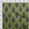 thumbnail image 2 of oneOone Polyester Lycra Fabric Leaves & Floral Block Print Fabric By The Yard 56 Inch Wide, 2 of 4