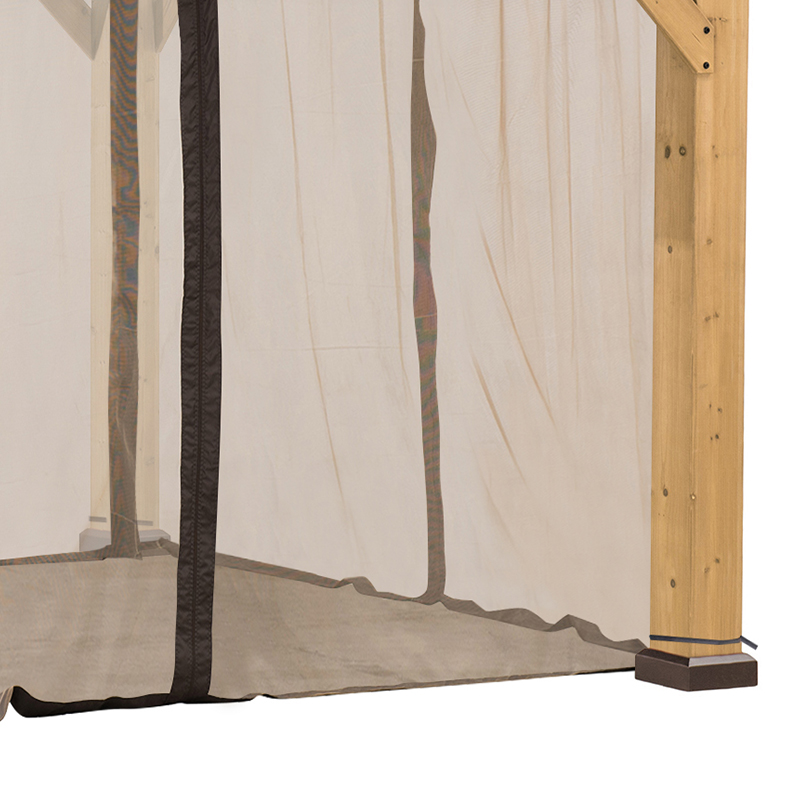 Sunjoy Moustiquaire universelle pour gazebos à ossature de bois de 11 pi × 11 pi