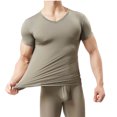 thumbnail image 1 of Fengqque Men’s Slimming Compression Body Shaper V-Neck for Back Support, Gynecomastia & Hernias Army Green XL(XL), 1 of 3