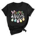 thumbnail image 2 of RKSTN Hauts pour Femmes Décontracté Été Ample Grande Taille Imprimé Graphique Lapin de Pâques Blouse Mode Col Rond Manches Courtes T-shirt, 2 of 4
