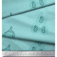 thumbnail image 3 of Soimoi Poly Georgette Fabric Leaves & Paisley Block Print Fabric by The Yard 52 Inch Wide, 3 of 3