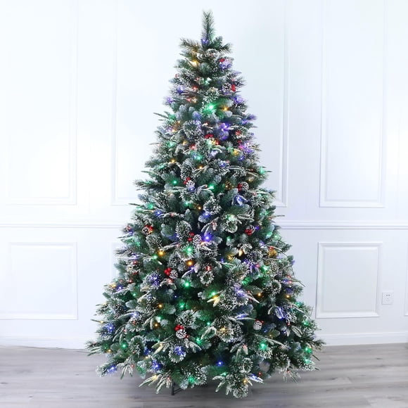 5ft Super Full Frosted Pine Christmas Tree Unlit