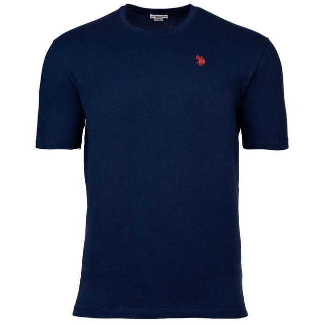 U.S. POLO ASSN. T-shirt pour Homme – jersey Cardé, Col Rond, logo Brodé, Coton Bleu Foncé