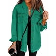 thumbnail image 3 of Yubnlvae Veste-Chemise en Denim Vert Délavé Mode Décontractée pour Femme, m, 3 of 3