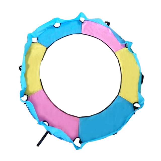 braveheart Housse de Ressort de Trampoline Résistante aux Déchirures Épaisse Cadre Résistant à l'Eau Coussinet Rond Jaune Bleu Rose 1,5 m