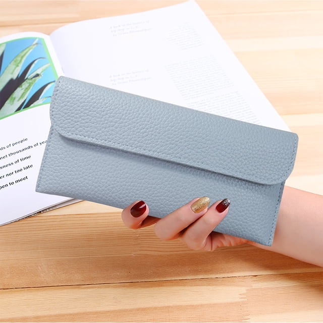HOARBOEG Womens Wallet With Slots Small Wallets For Women Bifold Slim Coin Purse Zipper ID Card
