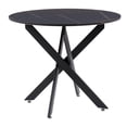 thumbnail image 3 of CorLiving Lennox Trestle Leg Indoor Dining Table with Black Marbled Engineered Wood Tabletop, 3 of 8
