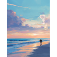 thumbnail image 1 of Couple Beach Sunset Canvas Wall Art 15.75x11.81 Inches, 1 of 8