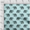 thumbnail image 1 of oneOone Georgette Viscose Fabric Elephant Block Print Sewing Fabric BTY 42 Inch Wide, 1 of 4