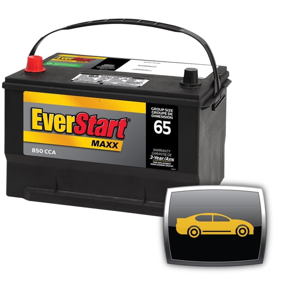 EverStart AUTO MAXX-65N, 12 Volt, Car Battery, Group Size 65, 850 CCA