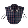 thumbnail image 2 of REZUOFI 1 Pcs Col Détachable à Carreaux Rouges en Strass - Faux Col de Chemise Scintillant de Noël pour Femmes, Accessoire de Blouse à Faux Col Ajustable pour Fêtes des Fêtes et Événements au Bureau, 2 of 7