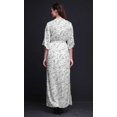 thumbnail image 3 of Bimba Robe Longue Maxi d'Été à Manches Kimono Imprimée de Feuilles de Cari en Rayonne avec Fente - X-Grand, 3 of 6