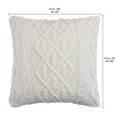 thumbnail image 2 of FRAÎCHE Holiday Cable Knit Cushion, 18x18-in, 2 of 6