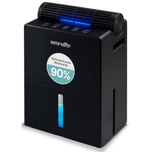 SereneLife Dehumidifiers for Home, 91 Oz Quiet Dehumidifier for Bedroom, Bathroom, Basement with Removable Cylinder For Closet, T
