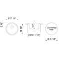 thumbnail image 4 of Pemberly Row Chocolate 17" Drop-In Round Granite Composite Kitchen Prep Sink, 4 of 9