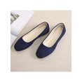 thumbnail image 3 of MAWCLOS Chaussures Décontractées pour Femmes Chaussures de Marche Confort à Enfiler Ballerines Mode Bout Carré Ballerine de Soirée Noir Bleu 7, 3 of 4
