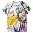 thumbnail image 2 of EIMELI Femmes Décontracté Été Pâques Drôle Chick Bunny Imprimé Manches Courtes Col Rond T-Shirt T-Shirts pour Femmes Vert G, 2 of 3