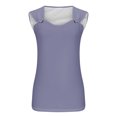 thumbnail image 4 of Meichang Débardeurs Décontractés pour Femmes Été Col Rond Tunique Ample Chemises Sans Manches Basiques Blouses Camisole Unie, 4 of 4