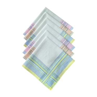 Yinanstore 6Pcs Cotton Men's Handkerchiefs Kerchief for Suit Grooms Casual Celebration Prom