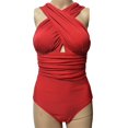 thumbnail image 4 of Ketyyh-chn99 Womens Swimsuits Tankini Swimming Shorts Tops Women Tummy Control Swimwear One Piece Swimsuit Ruched Bathing Suits for Women Slimming Top Bikini Red,XL, 4 of 5