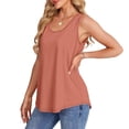 thumbnail image 4 of Dealovy Womens Tank Tops Sleeveless Casual Summer Solid Color Loose Fitted Casual Flowy Basic Tees Outfits, 4 of 7