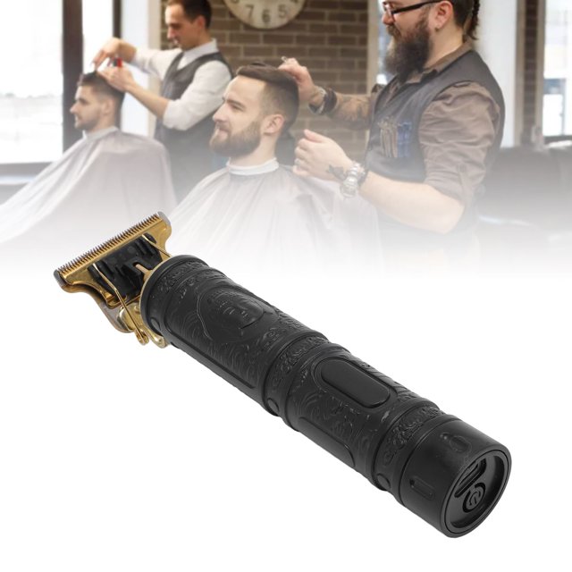 Hair Clipper Set, Barbers Beard Trimmer Electric with 4 Lengths Guide Combs for Home Black