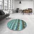 thumbnail image 4 of Ahgly Company Tapis d'Intérieur Rectangulaire Transitionnel Vert Turquoise Moyen, Lavable à la Machine, 5 Pieds x 8 Pieds, 4 of 7