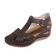 thumbnail image 2 of Babysbule Sandales pour Femmes Mode Sandales à Enfiler Ajourées Confortables Sandales à Talon Compensé Plage Chaussures Décontractées, 2 of 9
