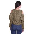 thumbnail image 4 of Moomaya Cold Shoulder Tops Shirts For Women Printed Casual Blouse Short Top, 4 of 4