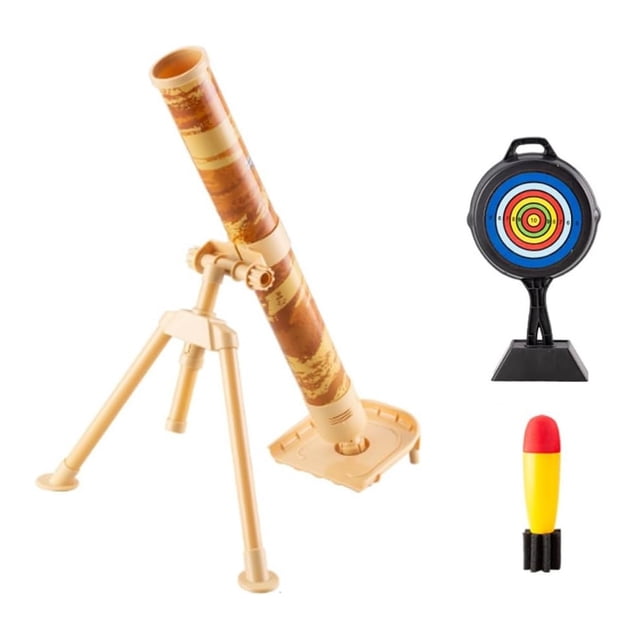 Toy Mortar Play Set with 3 Foam Shells | Outdoor Interactive Game for Kids | Fun Backyard Activity for Boys and Girls