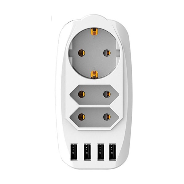 USB Wall Charger,With USB 7 In 1 Strip Outlet Wall USB Adapter,Multi Device Charger Organizer Compatible With Tablet And Cell Phone ,Easy to Use