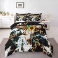 thumbnail image 2 of Erosebridal Rustic Skeleton Comforter Sets Queen Size, Western Animal Comforters & Duvets, Leopard Print Decor, Reversible 3pcs, 2 of 8