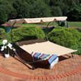 thumbnail image 4 of Sunnydaze Décor Lit de Repos Double d'Extérieur avec Auvent Pare-Soleil, Beige, 4 of 6