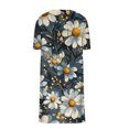 thumbnail image 4 of Ovzne Robes Grande Taille pour Femmes Pulpeuses Robe de Plage Femmes Été Poches Robes Imprimées Ample Col en V Manches Courtes Robes Grande Taille Robe Manches Courtes Imprimée Liquidation, 4 of 5
