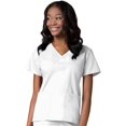 thumbnail image 1 of Maevn Core Contrast Y-Neck Mock Wrap Scrub Top [XXS - 5XL, FREE SHIPPING], 1 of 1