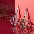 thumbnail image 2 of HLONK 2Inch Stainless Steel Scissors Silver Sewing Embroidery Scissors Small Precision Detail Scissors Vintage Shears Sharp Cutter for Fabric Paper Cutting Craft Art Work DIY Tool DIY, 2 of 9