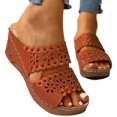 thumbnail image 1 of jovati Summer New Style Thick-soled Slope With Embroidered Hollow With Roman Slippers, 1 of 9