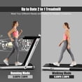 thumbnail image 3 of SuperFit 2.25HP 2 in 1 Folding Treadmill W/ Speaker Remote Control APP Silver, 3 of 10