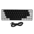 thumbnail image 2 of Clavier RVB Mini 60 %, Rétroéclairage LED 61 Touches, Ergonomique, Sensation Mécanique, Clavier de Jeu Filaire pour Bureau et Affaires, 2 of 8