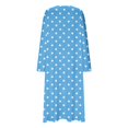 thumbnail image 3 of Erwazi Chemises de Nuit pour Femmes Maxi Col Rond Manches Longues Vêtements de Nuit Confortables Imprimé Ample Doux Décontracté Robe de Nuit Confortable, 3 of 5