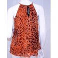 thumbnail image 2 of W118 by Walter Baker LEOPARD TOP Sleeveless GABBY Shirt ABSTRACT Camel M $98+, 2 of 2