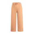 thumbnail image 4 of FNFYFH Clearance Women's Linen Pants for Summer Breathable Solid Color, 4 of 9