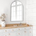 thumbnail image 1 of KOSSMAI Arch Wall Mirror with Metal Frame 24"X36" For Bathroom, Dining Room, Living Room, Entry Silver, 1 of 5
